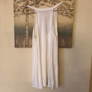 White Small halter shift dress